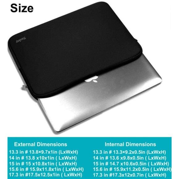Laptop Sleeve Case, 15.6 Inch,Resistant Neoprene Notebook Computer - Picture 4 of 8